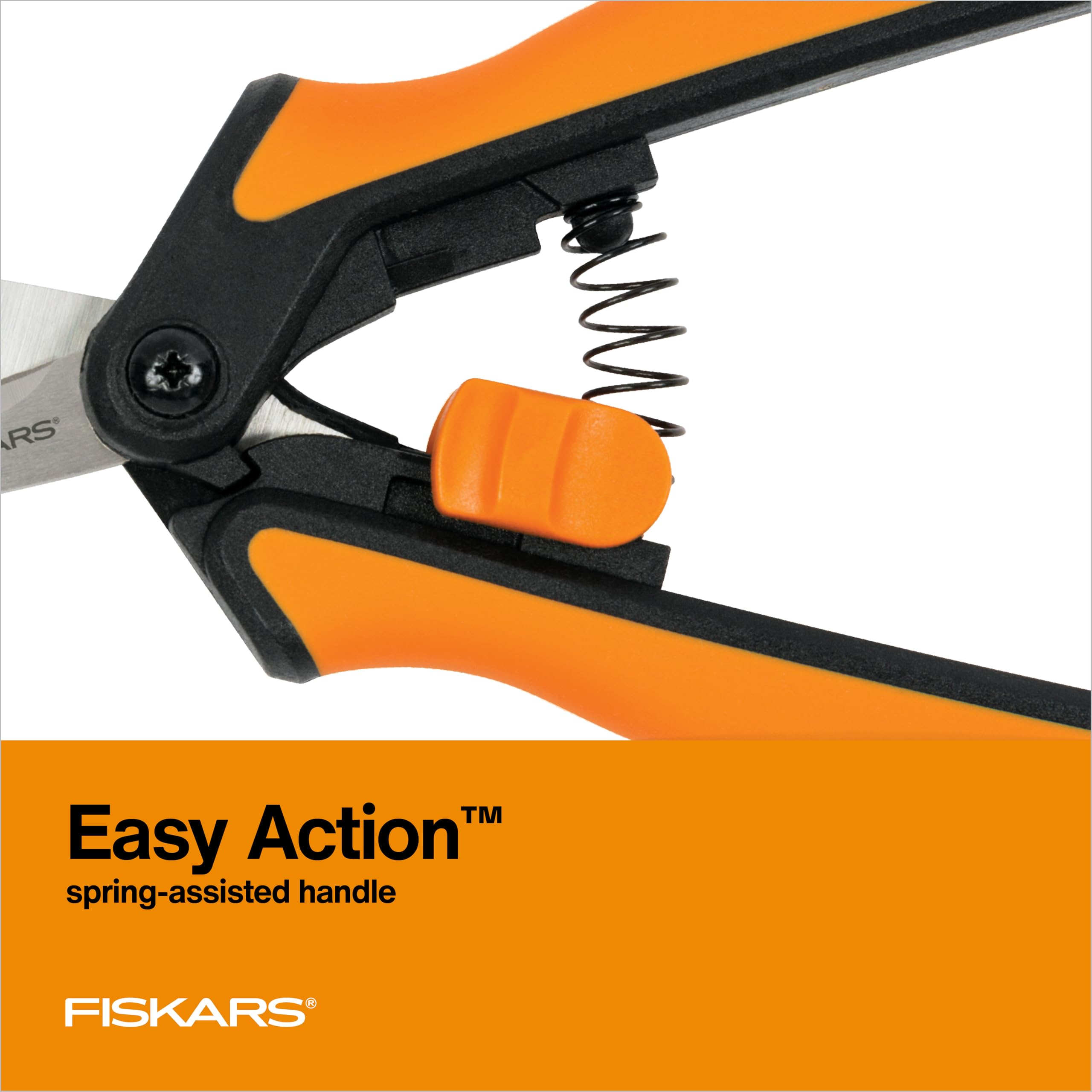 Fiskars 6-Inch Pruning Scissors For Stems And Herbs Stainless Blades