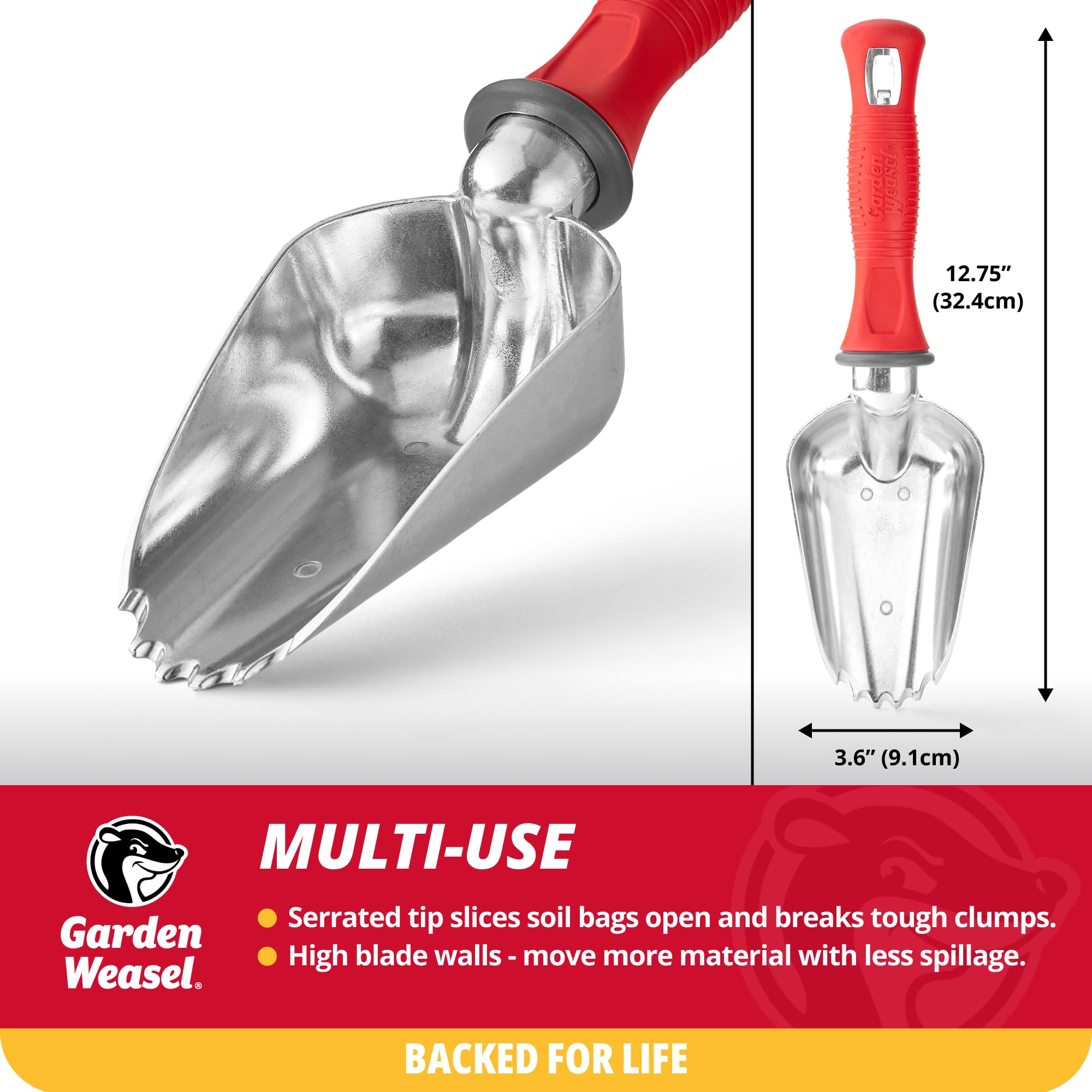 Garden Weasel Potting Scoop Oversized Dig And Transport 91362