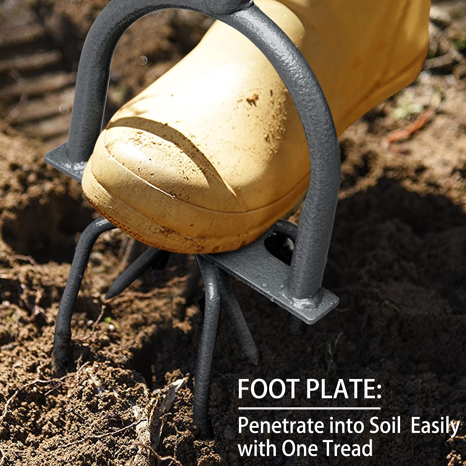 Jardineer Hand Tiller Manual Garden Cultivator For Soil Loosening