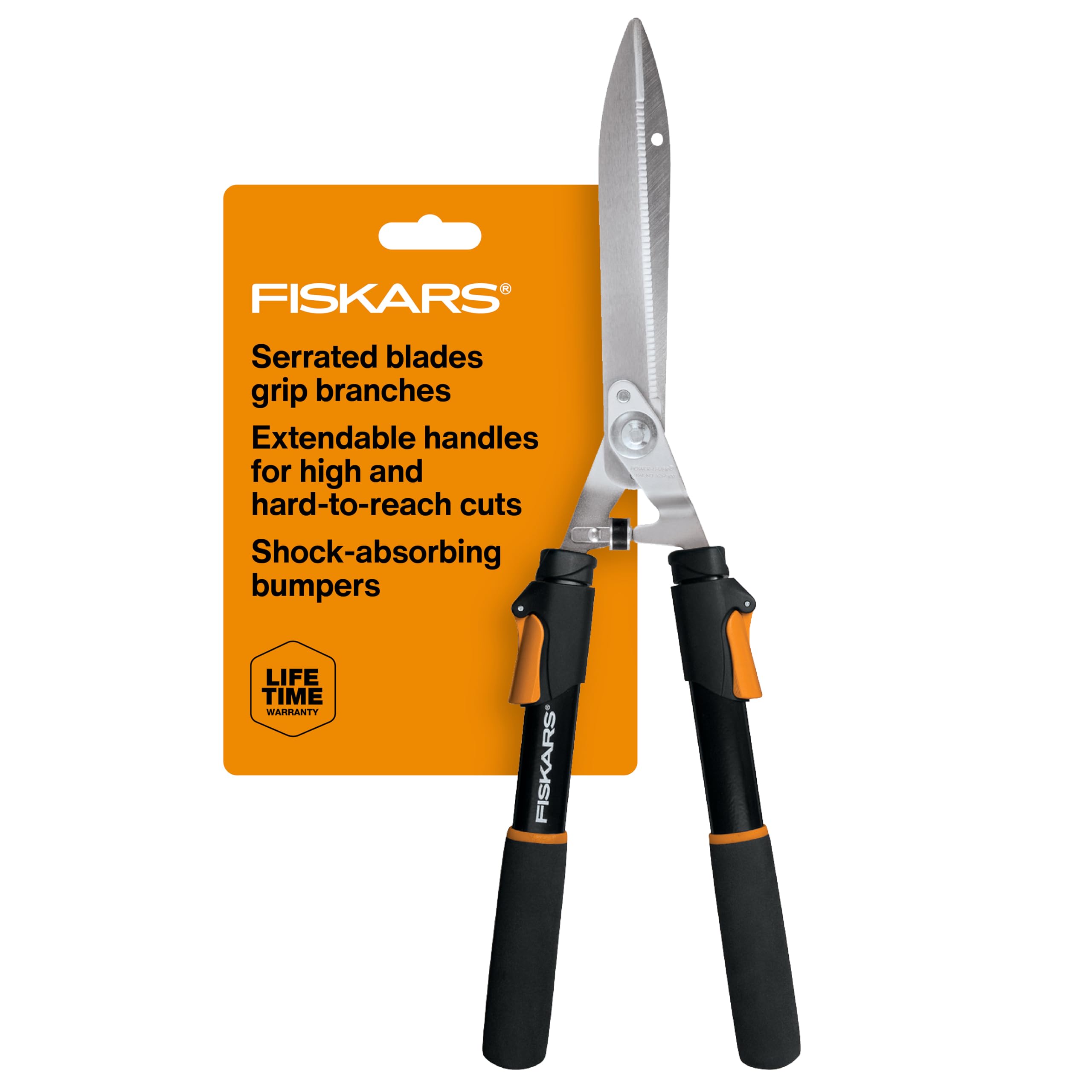 Fiskars Power-Lever Extendable Hedge Shears 10-Inch Blades