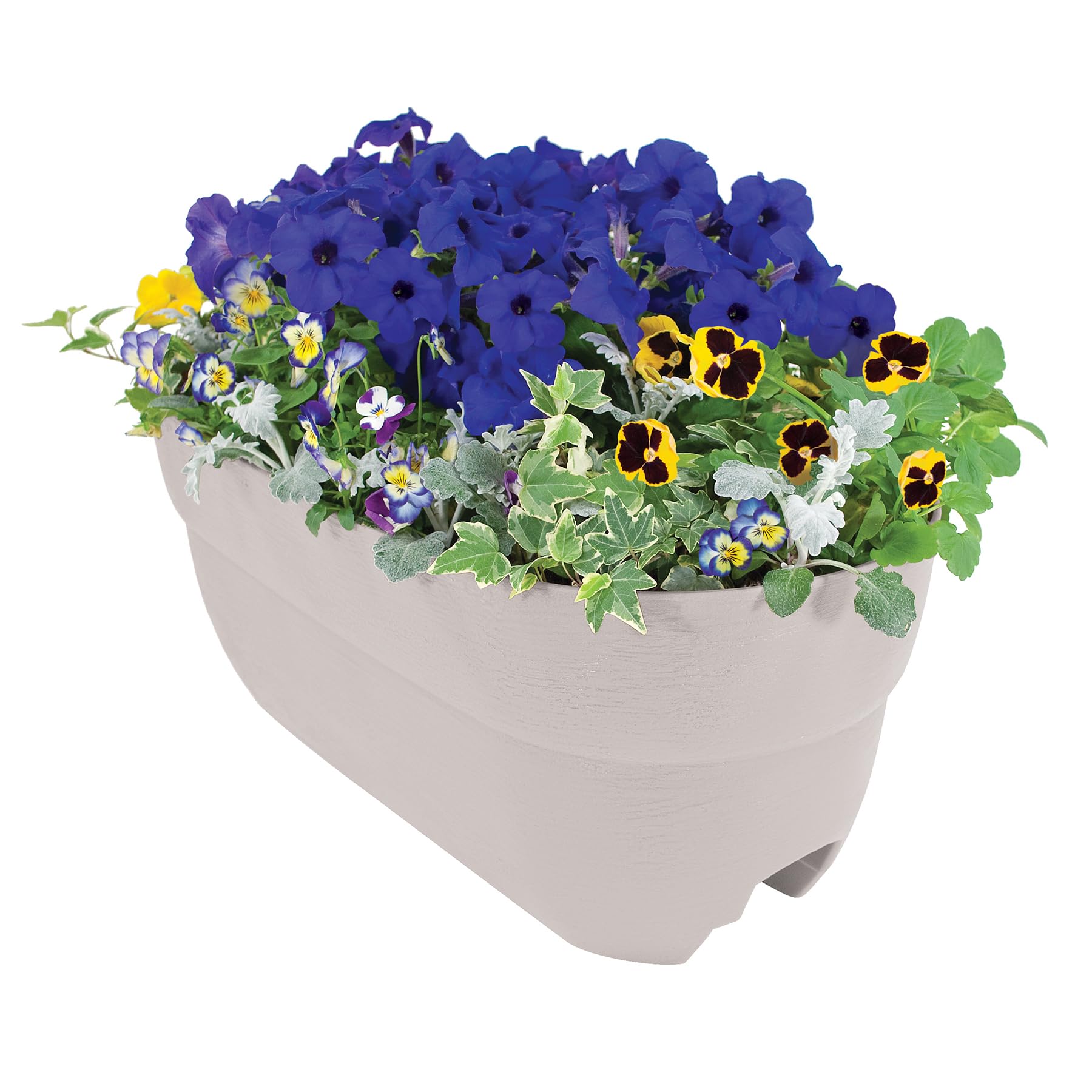 Bloomers Railing Planter With Drainage 24 Inch White