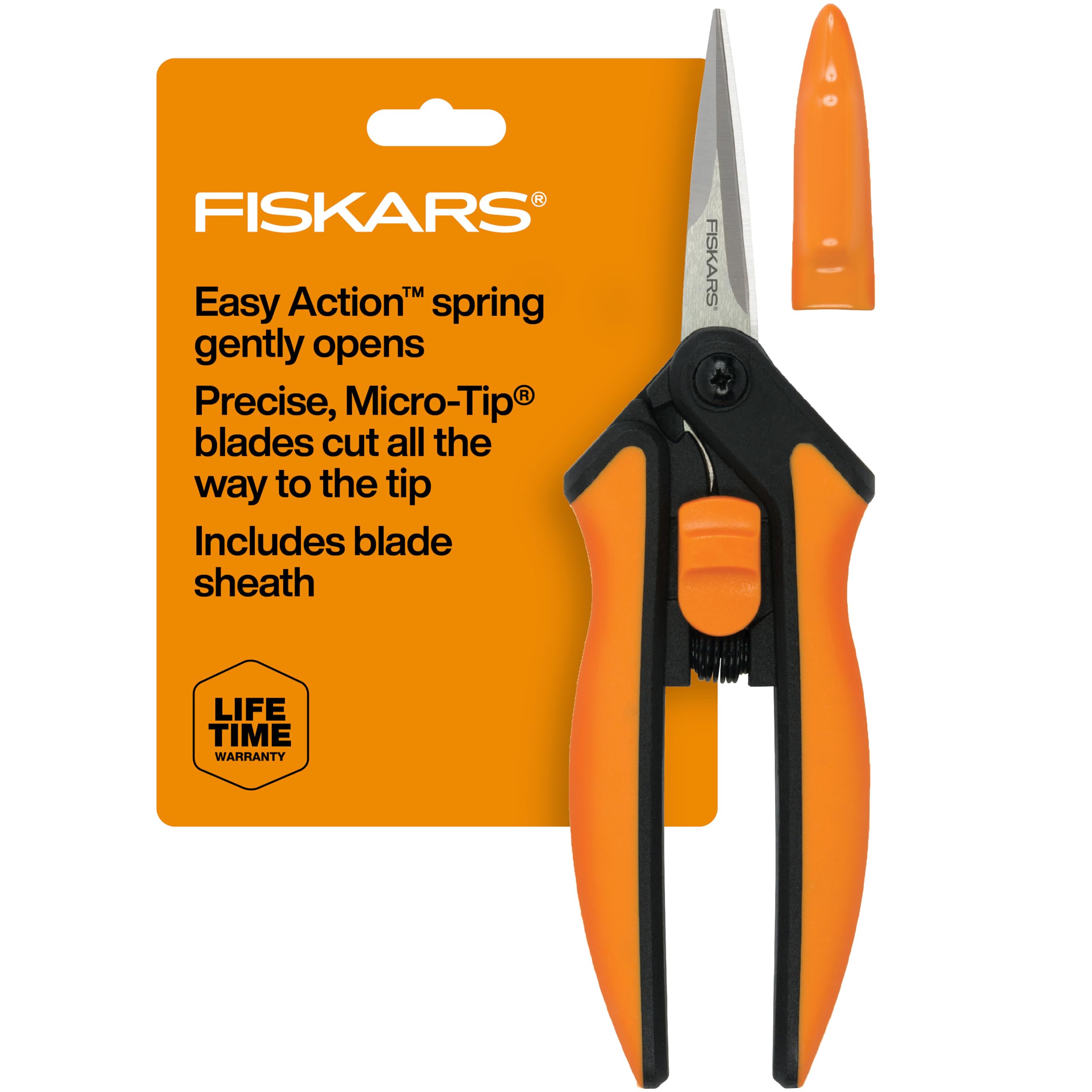 Fiskars 6-Inch Pruning Scissors For Stems And Herbs Stainless Blades