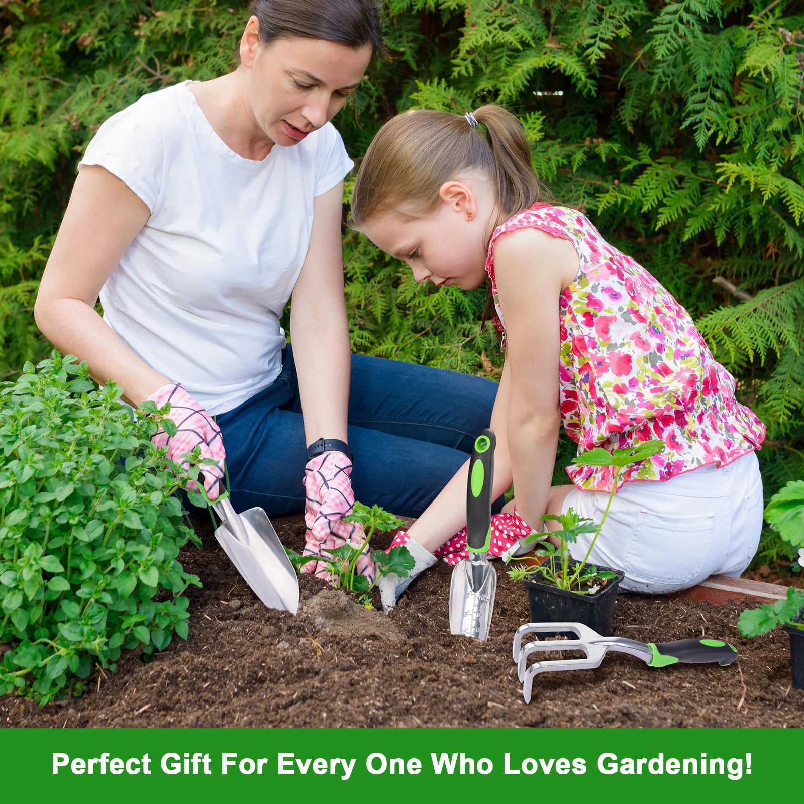 Garden Tools Set 3 Pack Shovel Trowel Rake For Planting