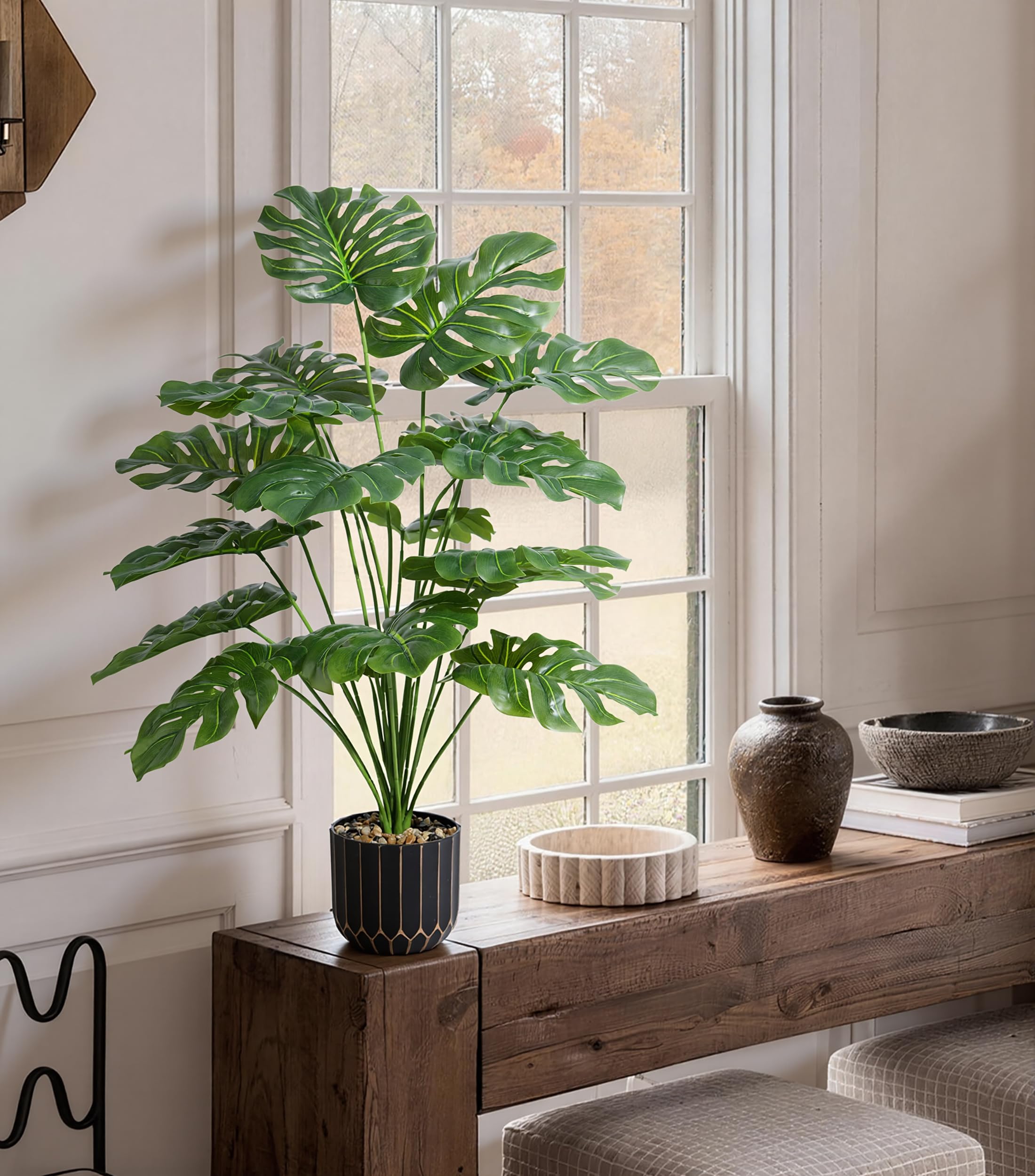 florisso 28 Inch Artificial Monstera Plant Decorative Indoor Plant