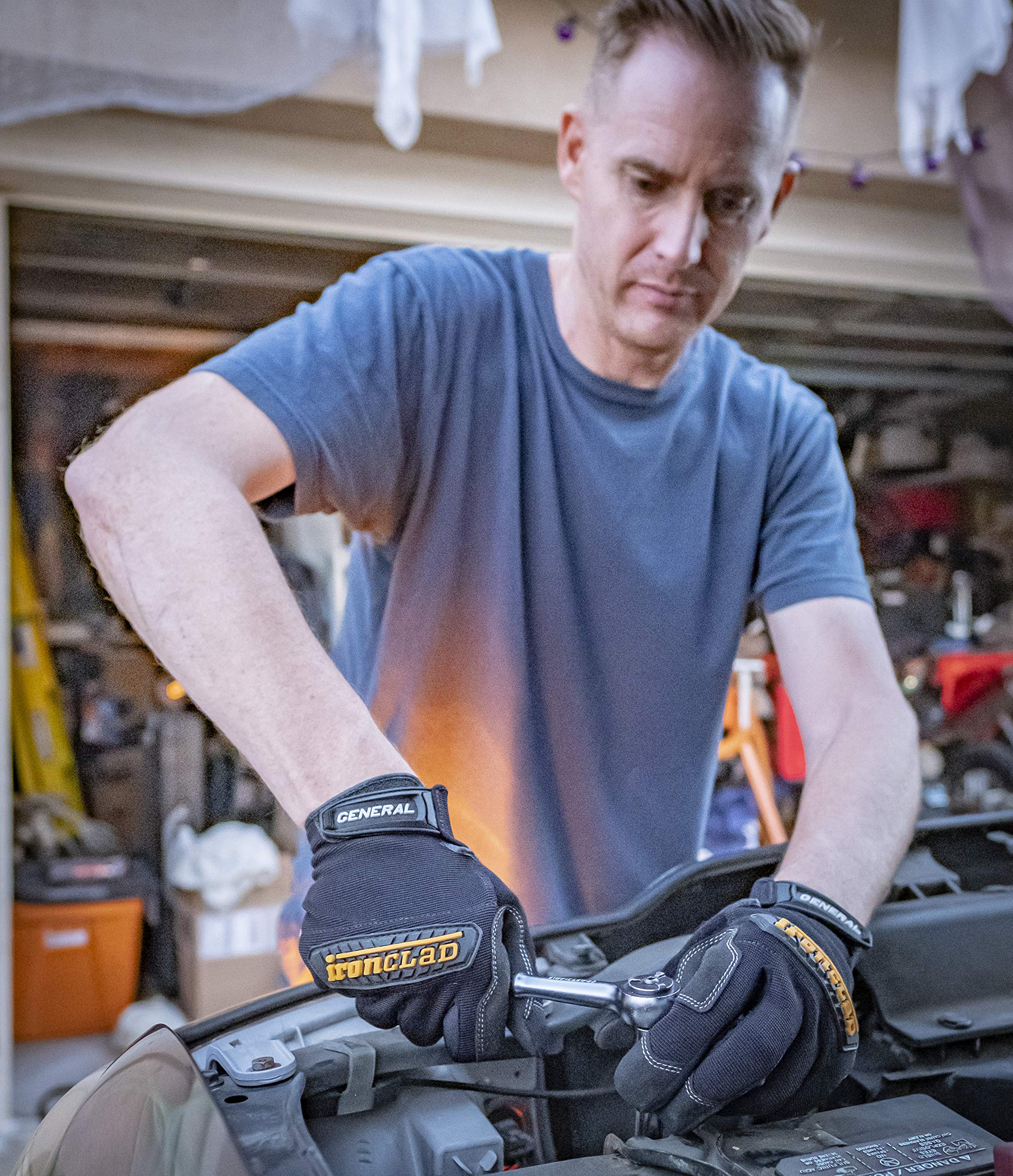 Ironclad Gug04L General Utility Spandex Gloves Black Large