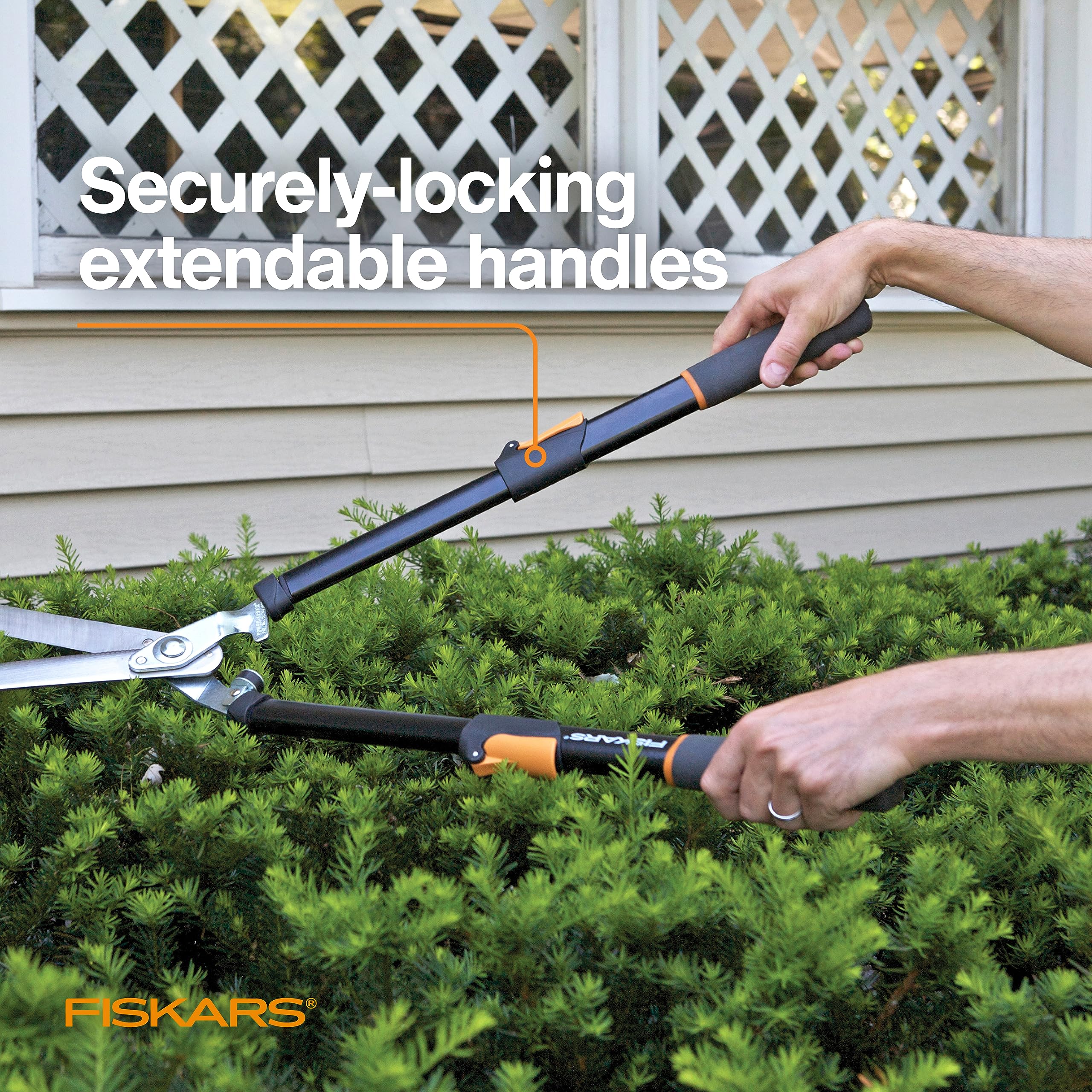 Fiskars Power-Lever Extendable Hedge Shears 10-Inch Blades
