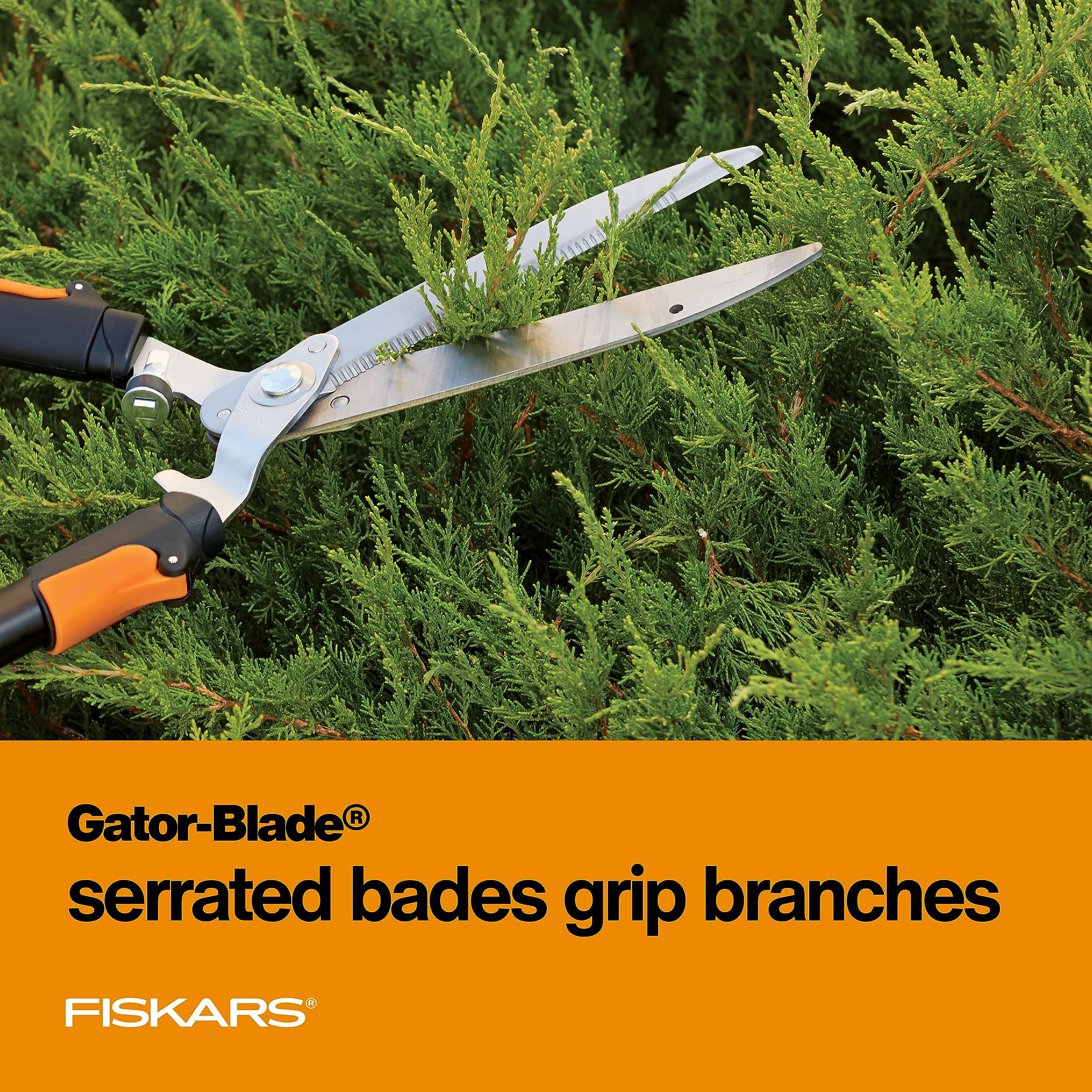 Fiskars Power-Lever Extendable Hedge Shears 10-Inch Blades